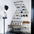 iron wall hanging industrial style furniture rack display